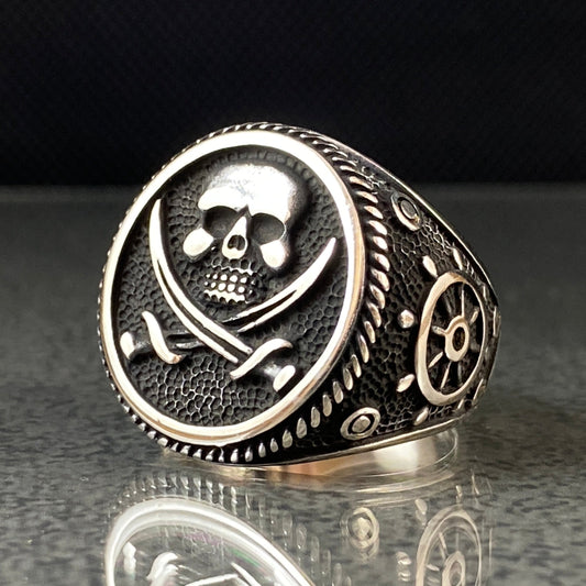 Skull Sailor 925 Sterling Silver Handmade Ring