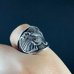 Eagle Winged 925 Sterling Silver Handmade Ring