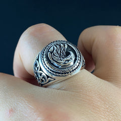 Eagle Head 925 Sterling Silver Men Ring