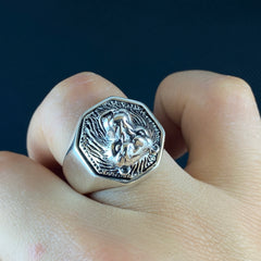 Leo Zodiac 925 Sterling Silver Ring