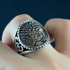 Eagle Winged Animal 925 Sterling Silver Handmade Ring