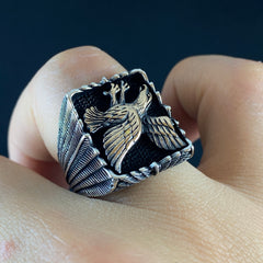 Eagle Winged 925 Sterling Silver Men Ring