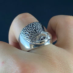 Eagle Head 3D 925 Sterling Silver Ring