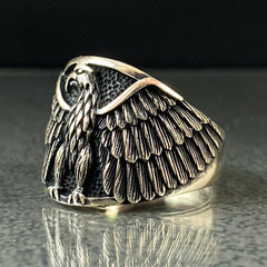 Eagle Winged 925 Sterling Silver Animal Ring