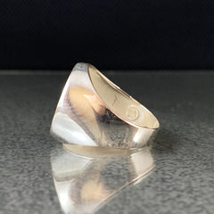 Simple 925 Solid Silver Handmade Ring For Young Men