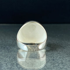 Simple 925 Solid Silver Handmade Ring For Young Men