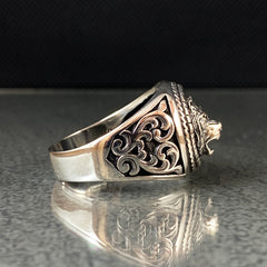 925 Sterling Silver Bear Animal Ring