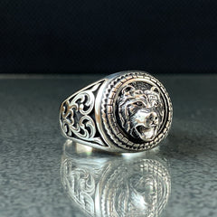 925 Sterling Silver Bear Animal Ring