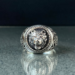 925 Sterling Silver Bear Animal Ring