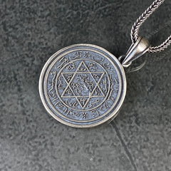 Seal Of Solomon Star Of David 925 Sterling Silver Necklace