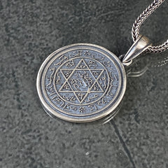 Seal Of Solomon Star Of David 925 Sterling Silver Necklace