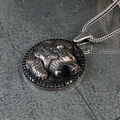 925 Sterling Silver Tiger Necklace