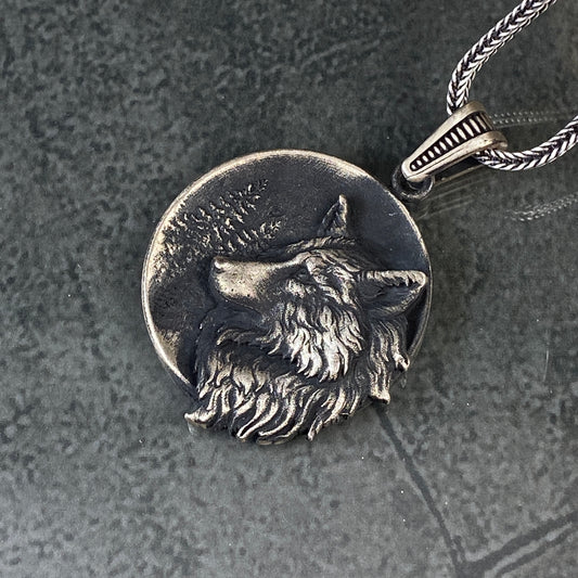 Wolf 925 Sterling Silver Necklace