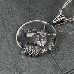 Wolf 925 Sterling Silver Necklace