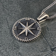 Compass 925 Sterling Silver Gift For Men