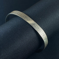 925 Sterling Silver Cuff Bracelet For Men