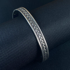 925 Sterling Silver Cuff Bracelet For Men