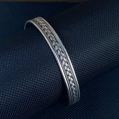 925 Sterling Silver Cuff Bracelet For Men