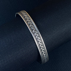 925 Sterling Silver Cuff Bracelet For Men