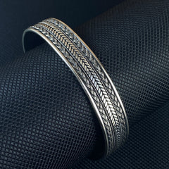 925 Sterling Silver Cuff Bracelet For Men