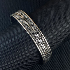 925 Sterling Silver Cuff Bracelet For Men