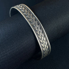 925 Solid Silver Handmade Men Cuff Bracelet