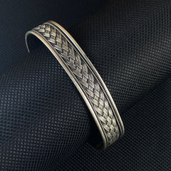 925 Solid Silver Handmade Men Cuff Bracelet