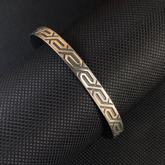 925 Sterling Silver Cuff Bracelet For Men