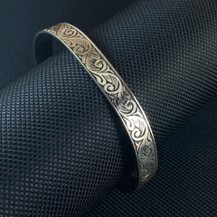 925 Sterling Silver Cuff Bracelet For Men