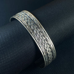 925 Sterling Silver Cuff Bracelet For Men