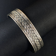 925 Sterling Silver Cuff Bracelet For Men