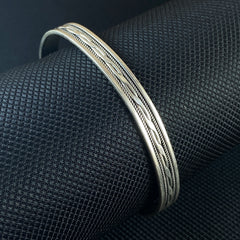 925 Sterling Silver Cuff Bracelet For Men