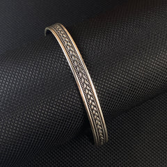 925 Sterling Silver Cuff Bracelet For Men