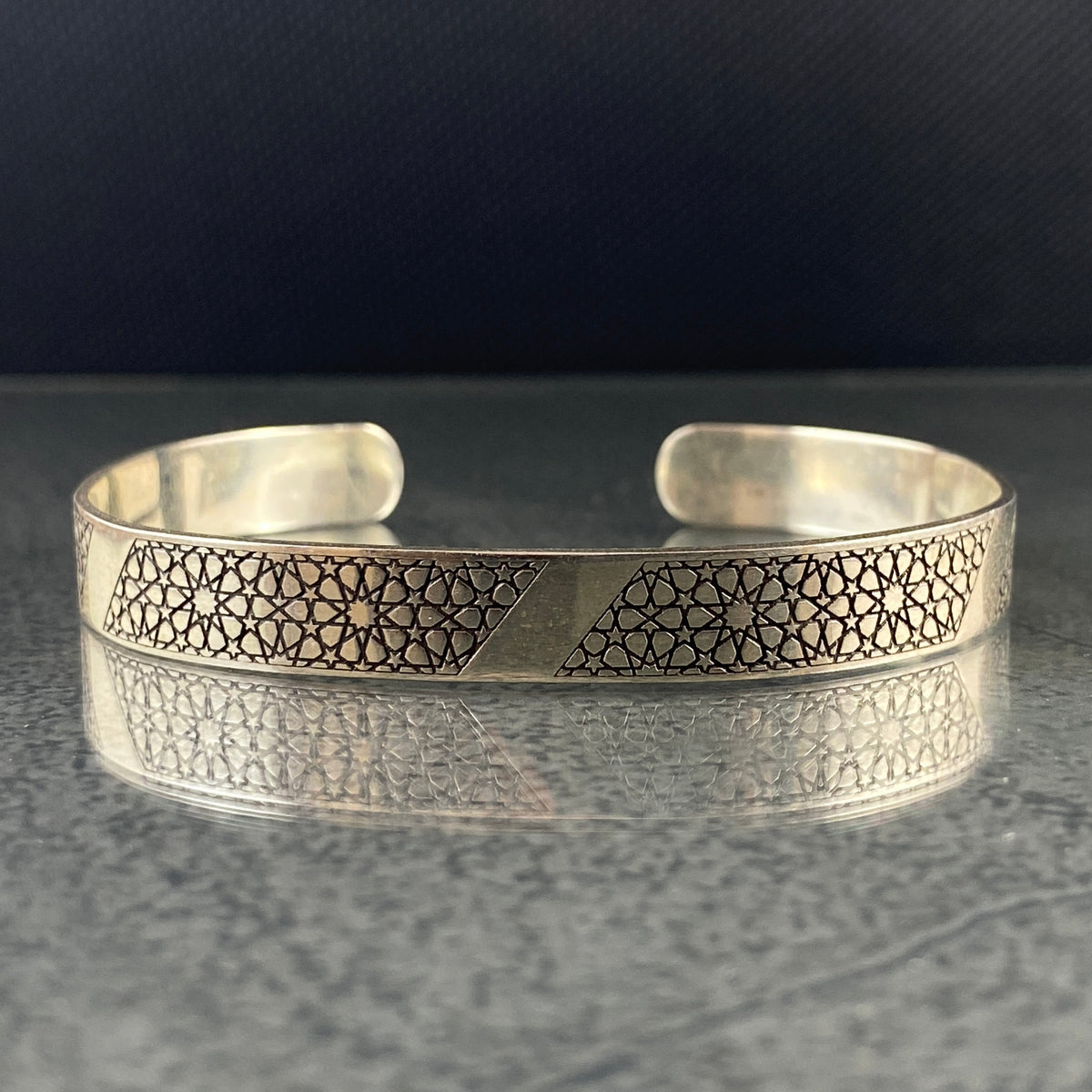 925 Sterling Silver Cuff Bracelet For Men