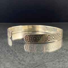 925 Sterling Silver Cuff Bracelet For Men