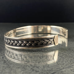 925 Sterling Silver Cuff Bracelet For Men