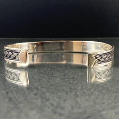 925 Sterling Silver Cuff Bracelet For Men