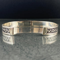 925 Sterling Silver Cuff Bracelet For Men