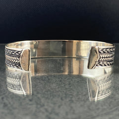 925 Sterling Silver Cuff Bracelet For Men