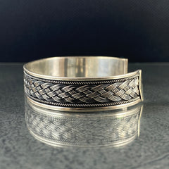 925 Solid Silver Handmade Men Cuff Bracelet