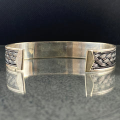 925 Solid Silver Handmade Men Cuff Bracelet