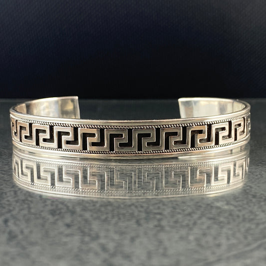 925 Solid Silver Handmade Men Cuff Bracelet