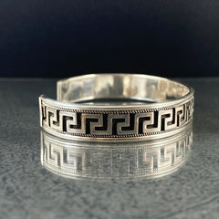 925 Solid Silver Handmade Men Cuff Bracelet