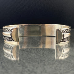 925 Sterling Silver Cuff Bracelet For Men