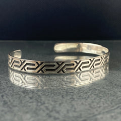 925 Sterling Silver Cuff Bracelet For Men