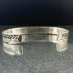 925 Sterling Silver Cuff Bracelet For Men