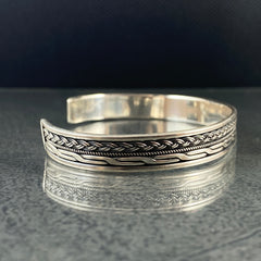 925 Sterling Silver Cuff Bracelet For Men