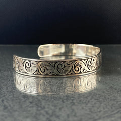 925 Sterling Silver Cuff Bracelet For Men