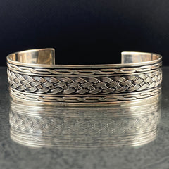 925 Sterling Silver Cuff Bracelet For Men