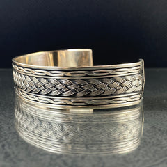 925 Sterling Silver Cuff Bracelet For Men